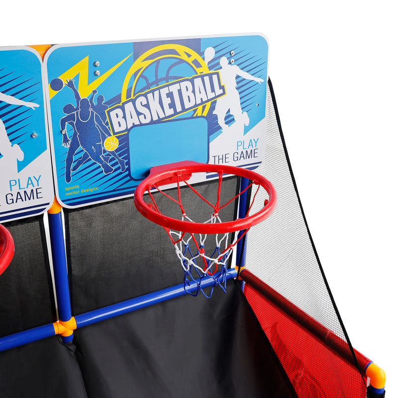 Kid Dual Shot Basketball Arcade Game With 4 Balls Easy Quick Assembling Gift