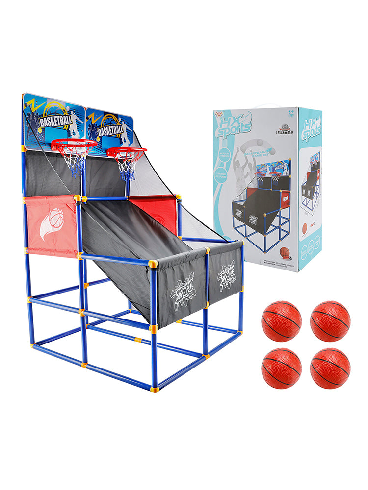 Kid Dual Shot Basketball Arcade Game With 4 Balls Easy Quick Assembling Gift