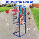 5In1 Multi Toss Game Set Play Football,Baseball,Basketball,Rugby And Fly Ball