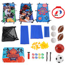 5In1 Multi Toss Game Set Play Football,Baseball,Basketball,Rugby And Fly Ball