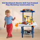 37+Pcs Kid Workbench Electric Drill Tool Pretend Play Workshop Construction Toy