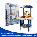 37+Pcs Kid Workbench Electric Drill Tool Pretend Play Workshop Construction Toy