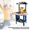 37+Pcs Kid Workbench Electric Drill Tool Pretend Play Workshop Construction Toy