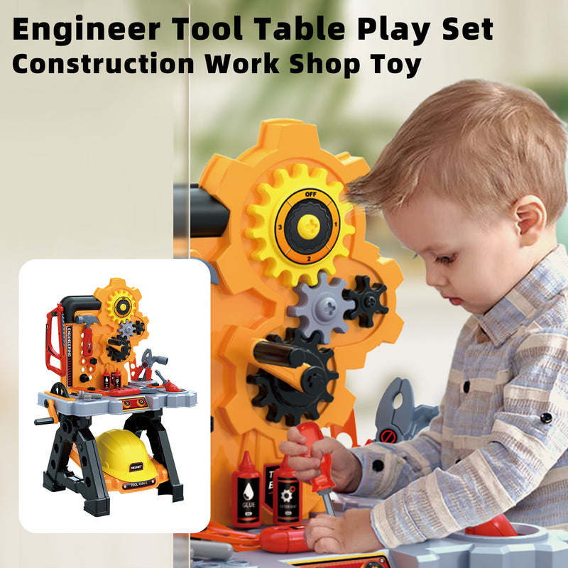 48 Pieces Engineer Tool Table Play Set Construction Work Shop Toy Gift Tool Kit