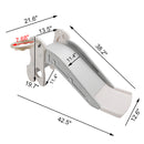 3In1 Kid Folding Slide With Climber,Basketball Hoop,Freestanding Slide Toy White