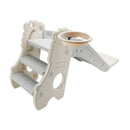 3In1 Kid Folding Slide With Climber,Basketball Hoop,Freestanding Slide Toy White