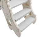 3In1 Kid Folding Slide With Climber,Basketball Hoop,Freestanding Slide Toy White