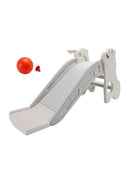 3In1 Kid Folding Slide With Climber,Basketball Hoop,Freestanding Slide Toy White