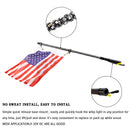 3ft RGB LED APP Whip Lights Antenna W/ Flag Remote Control For Polaris UTV ATV