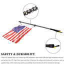 4ft RGB LED APP Whip Lights Antenna W/ Flag Remote Control For Polaris UTV ATV