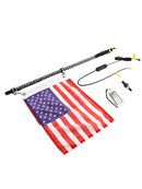 4ft RGB LED APP Whip Lights Antenna W/ Flag Remote Control For Polaris UTV ATV