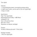 Turn Signal For Honda CT70 CT90 XL100 CB350 CM400 CB450 CB750 Generic