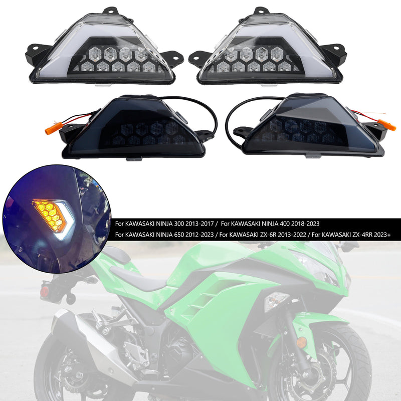 KAWASAKI NINJA 300 400 650 ZX-6R ZX-4RR 2013+ LED Front Turn Signal Light