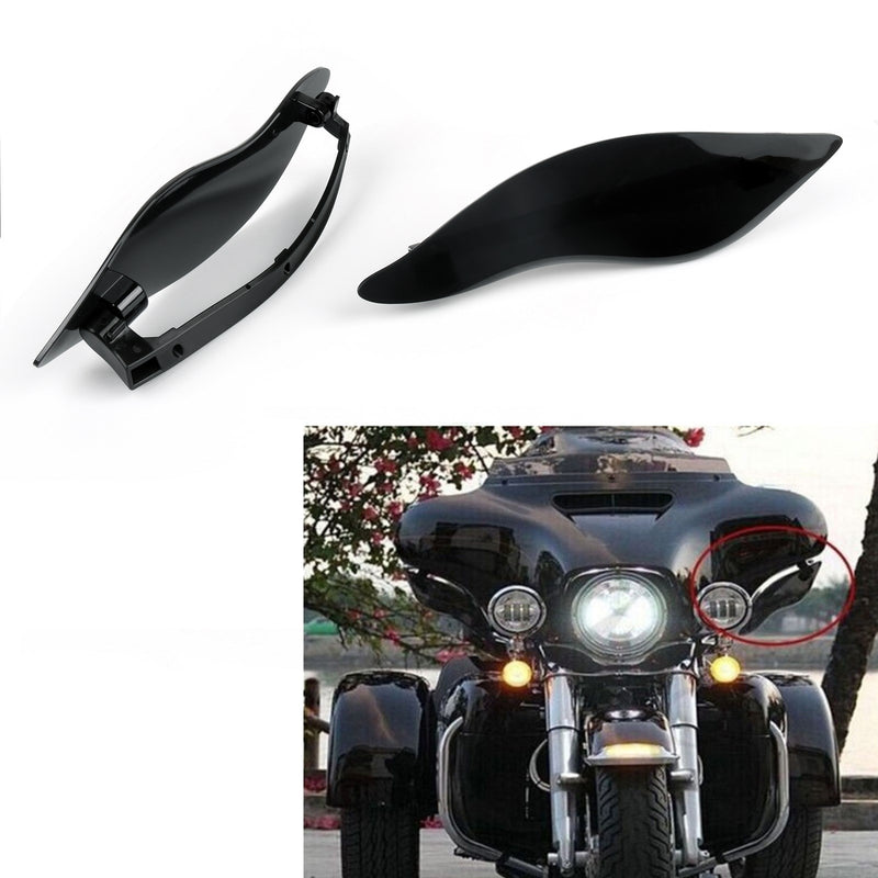 2 x ABS Plastic Side Wings Air Deflectors For Harley Davidson Touring FL 2014-2018, 2 Color Generic