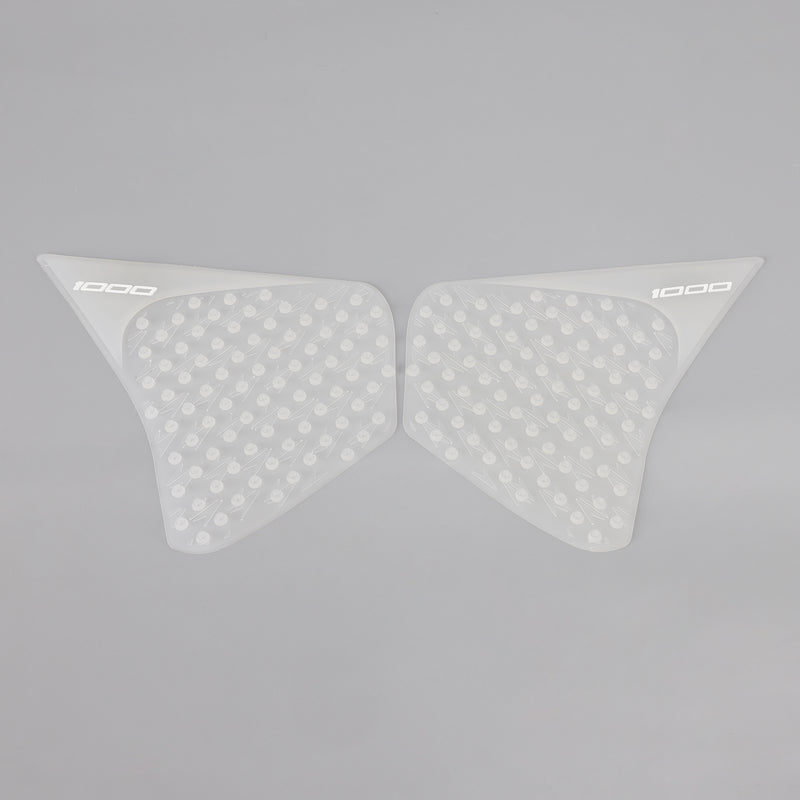 Transparent Side Tank Traction Grip Knee Pads For Kawasaki Z1000 2015-2021
