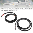 2PCS Roof Molding Trim 75551-0C030 75552-0C030 For TOYOTA SEQUOIA 01-07