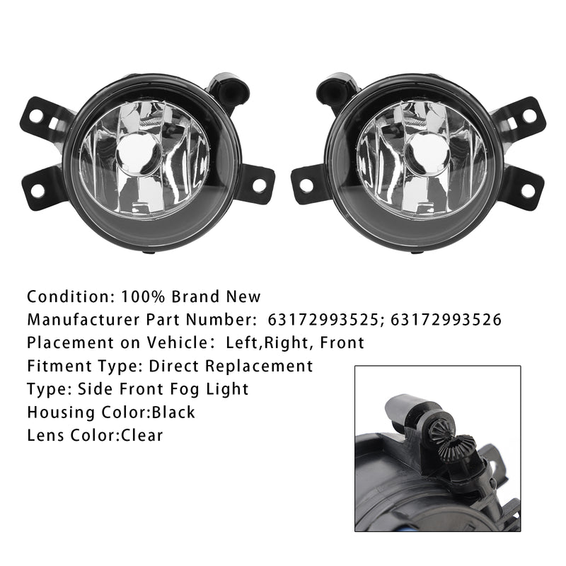 Pair Front  Fog Light Without Bulb For BMW X1 E84 2009-2015 63172993526