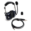 Pilot Noise-Cancelling Headset 6.3/5.2mm GA Plugs Universal Fit for Aircraft