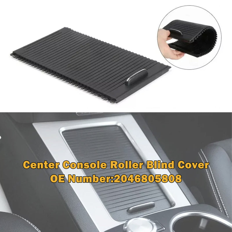 Center Console Roller Blind Cover Black Fit For Mercedes Benz X204 GLK 2008-2015