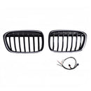 2016-2019 Fit BMW X1 F48 F49 2PCS Gloss Black Front Kidney Grill Grille