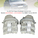 2x Turn Signal Headlight Control Unit Module 63127245813 14 For BMW 3 E90 E91