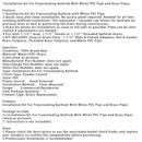 Installation Kit For Freestanding Bathtub With White PVC Pipe and Brass Pipes