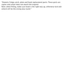 Fridge door catch/lock + backing plate caravan/motorhome RV For dometic