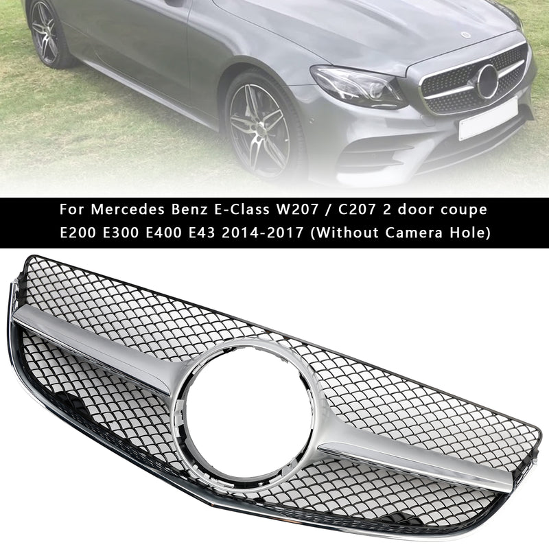 Front Bumper Grill Grille Fit Mercedes Benz E-CLASS W207 Coupe 2014-2017