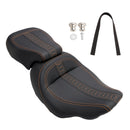 Complete Cushion Rider Passenger Seat Orange Fits For Touring Cvo Glide 23-24 Orange