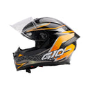 DOT Motorcycle Helmet Adult Street Full Face Orange