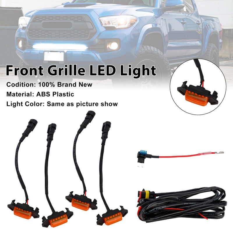 Yellow Lens Amber Light Front Grille LED Light Kit Fit Toyota Tacoma 2016-2023