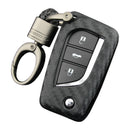 Leather Silicone Car Key Case Cover With Buckle For Toyota