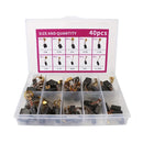40Pcs 10 Sizes Electric Motor Carbon Brushes Replacement For Power Tool