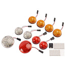 1983-1990 For Land Rover Defender 90/110 10PCS Color LED DRL Driving Daytime Fog Tail Lights Kit