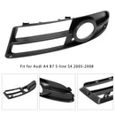 Front Left Side Bumper Grille Fog Light Grill For Audi A4 B7 S-Line S4 2005-08