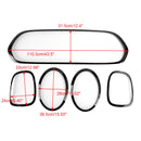 Black Grill + Headlight + Taillight Trim Fit Mini Cooper F55 F56 F57 2014-21