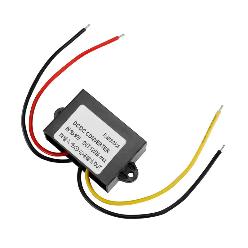 WaterProof 30-90V to 12V 1-30A Step Down DC/DC Power Converter Regulator