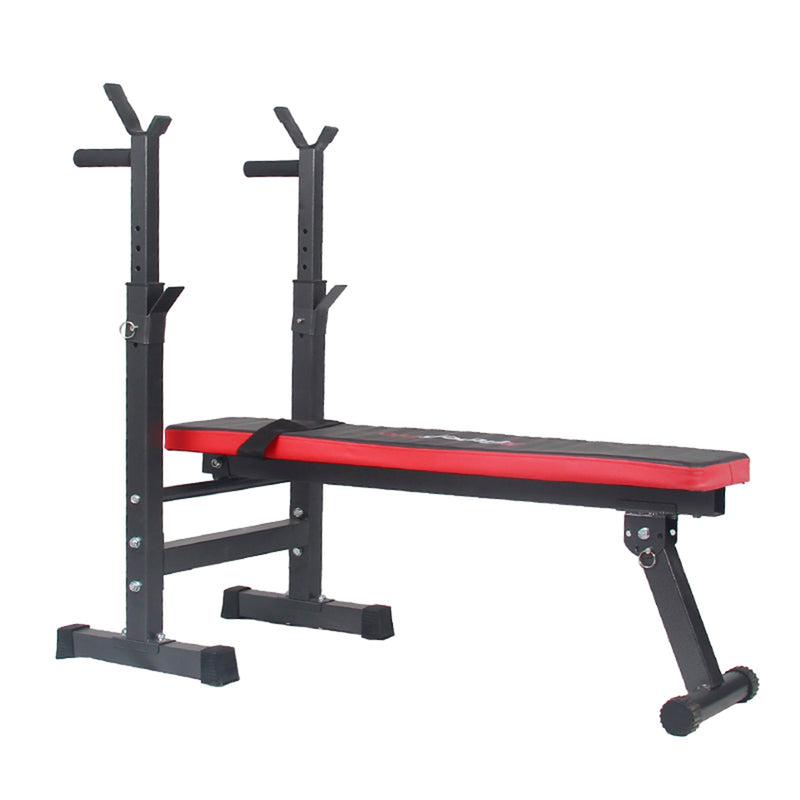 Adjustable Weight Bench Folding Bench Press w/Barbell Rack Pec workout