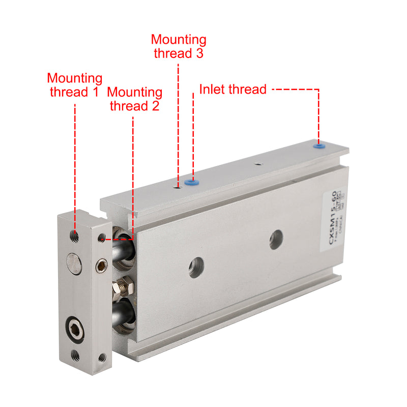 SMC CXSM15-60 Air Cylinder Pneumatic Dual Rod Cylinder Double Acting