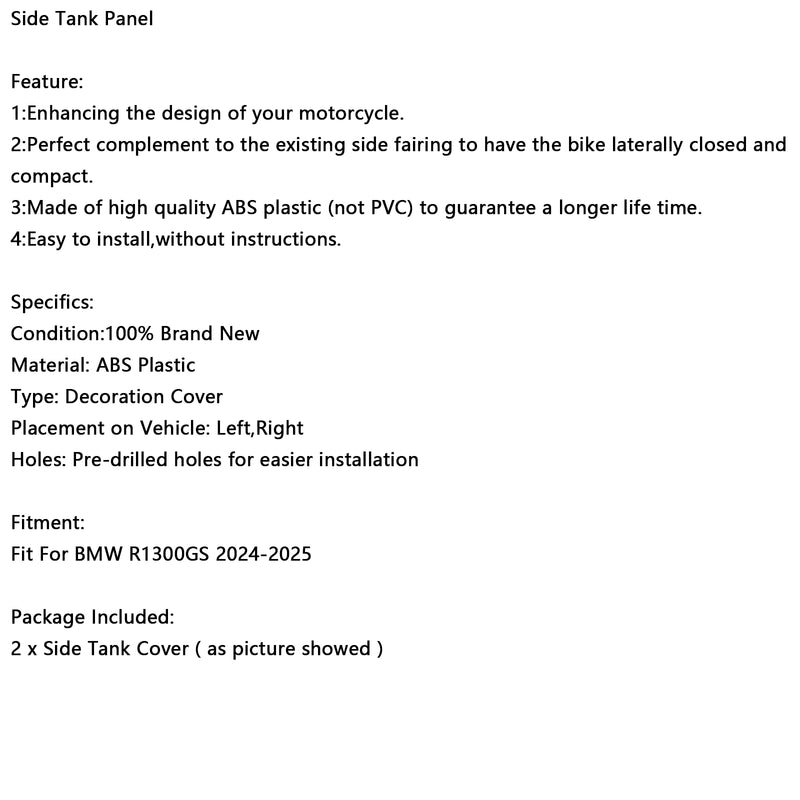 Side Gas Tank Frame Cover Panel Fairing Cowl For BMW R1300GS 2024-2025