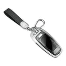 Aluminum Alloy TPU Silvery Car Key Case Cover With Buckle For Audi a6l a4l a3