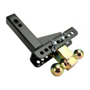 45900 Adjustable Channel Style Dual Ball Mount For 2" Trailer Hitch Tow Receiver