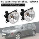 2x Front Fog Light Lamp 9675450980 For Peugeot 208 308 2008 2013-2019