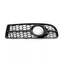 Front Bumper Honeycomb Fog Grille Cover For Audi A4 B7 S-Line S4 2005-2008 Black