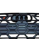 Black Front Bumper Grill Grille Fit Audi A7 C8 S7 2019-2024 W/ACC