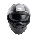 DOT Motorcycle Helmet Adult Street Full Face Orange Matte black