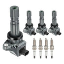 4x Ignition Coil+4x Spark Plug UF672  For Acura ILX 2.0L  Honda Civic HR-V 1.8L