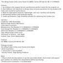 Pair Wing Fender Grille Cover Panel For BMW 5 Series E39 E60 E61 M5 51137896850