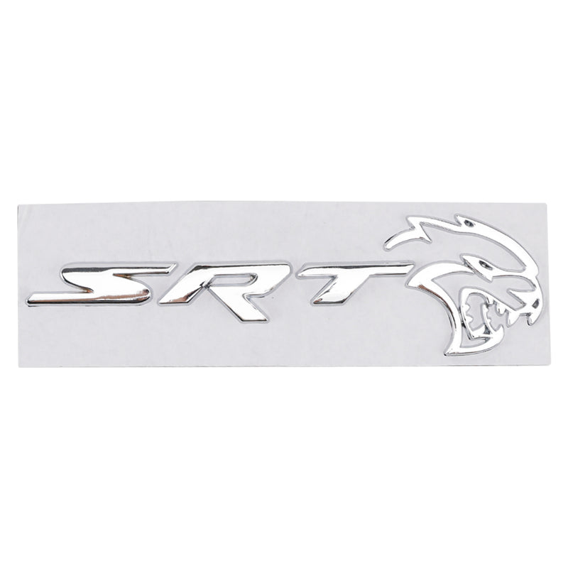 Rear Tailgate SRT Hellcat Decal Emblem for Challenger Trunk Lid Badge Silver