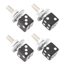 4x Motorcycle Bike Plastic Black Dice License Plate Bolt On Screw On Frame Nut